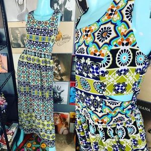 Retro Cut out Sweet Storm Cut-Out Waist Boho Maxi Dress